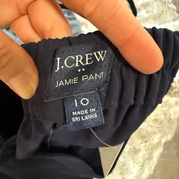 NWT J. Crew Jamie Pant with Elastic Waist - Navy, Size M - Picture 4 of 5